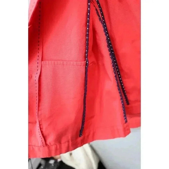 L.L. Bean Women's Red Jacket-Medium-Nautical Anchor Buttons - Picture 7 of 10